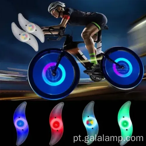 Luzes vibrantes da roda de bicicleta para maior visibilidade noturna